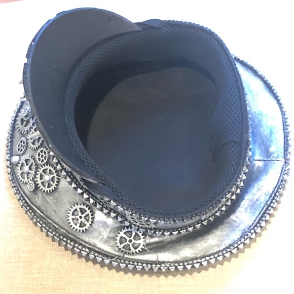 Silver Steampunk Spike Gear Hat NWT - Picture 5 of 9
